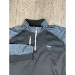 Callaway Pullover Jacket 1/4 Zip Black Golf Active Men's Flaw‎